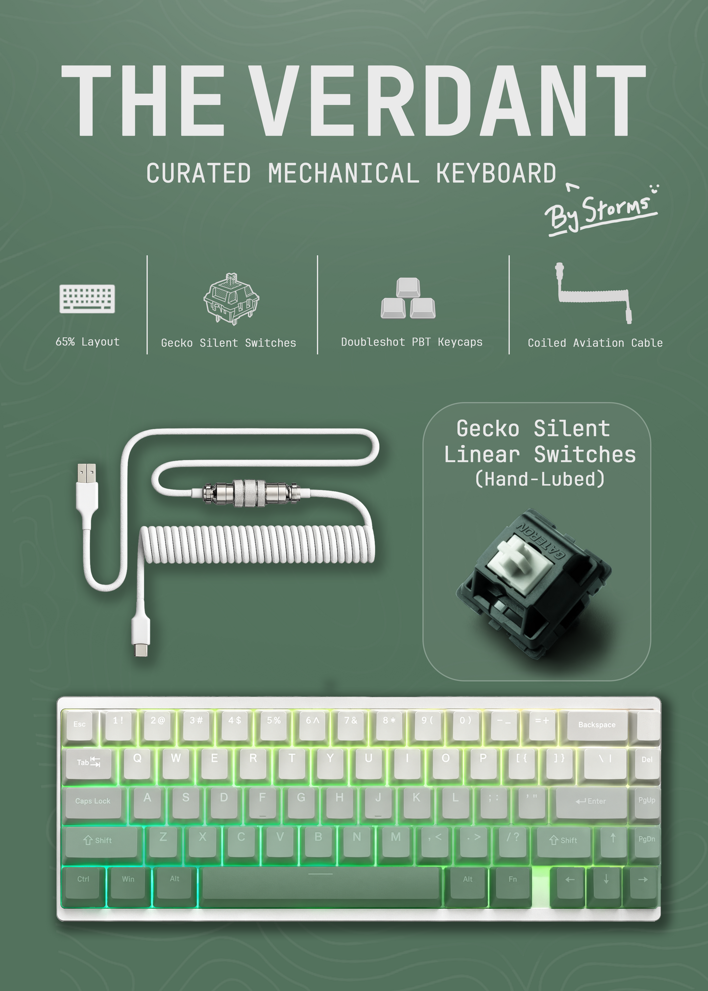 The Verdant - 65% RTG (Ready to Go) Keyboard